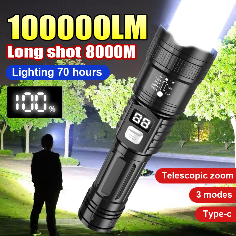Outdoor Adventure Trips - Linternas Led superbrillantes de 100000LM, linterna