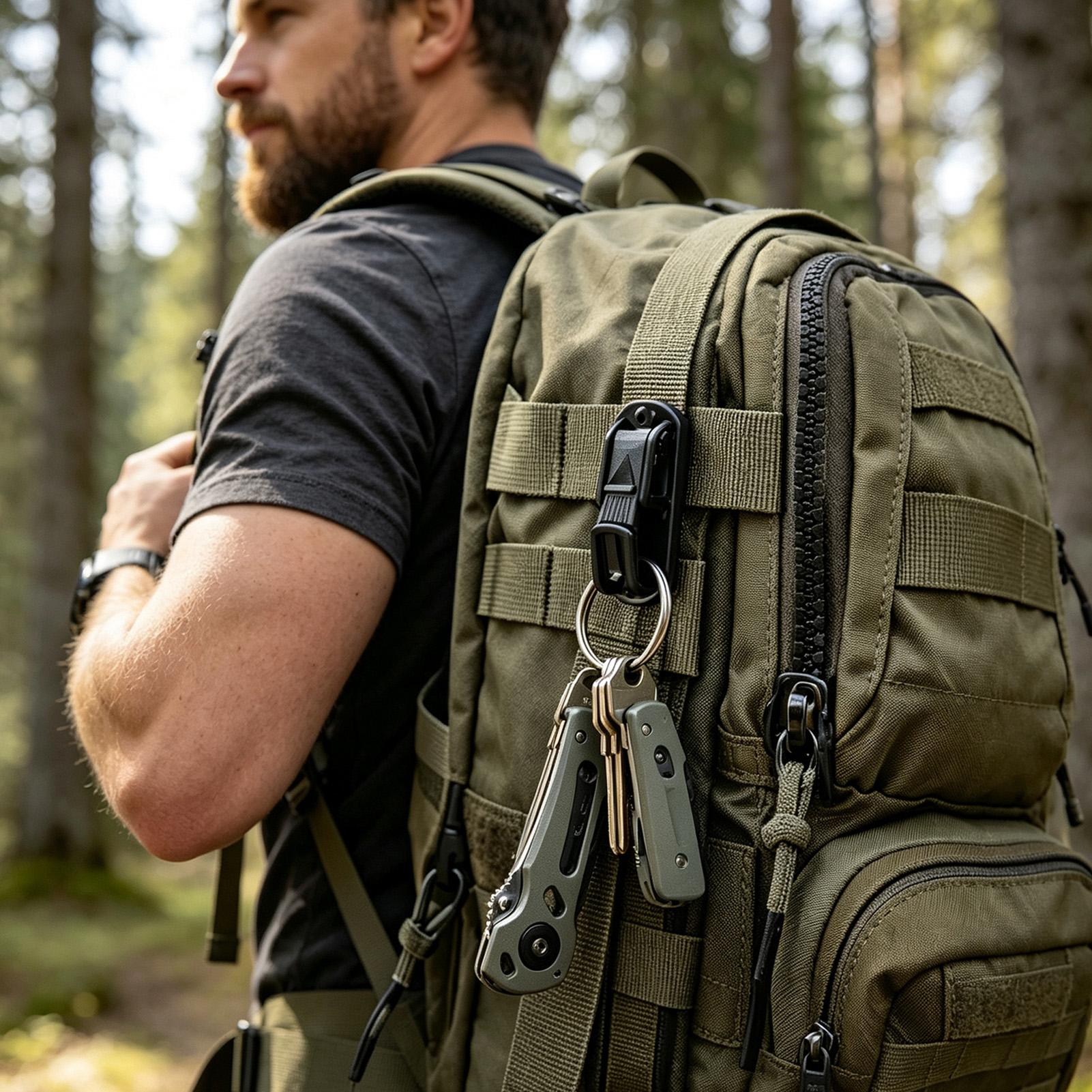 Clip para Cinturón, Mosquetón  - Outdoor Adventure Backpack reseña y precio